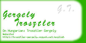 gergely trosztler business card